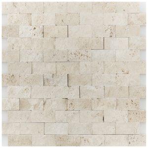 Travertine Mosaics – Light (Split Face)